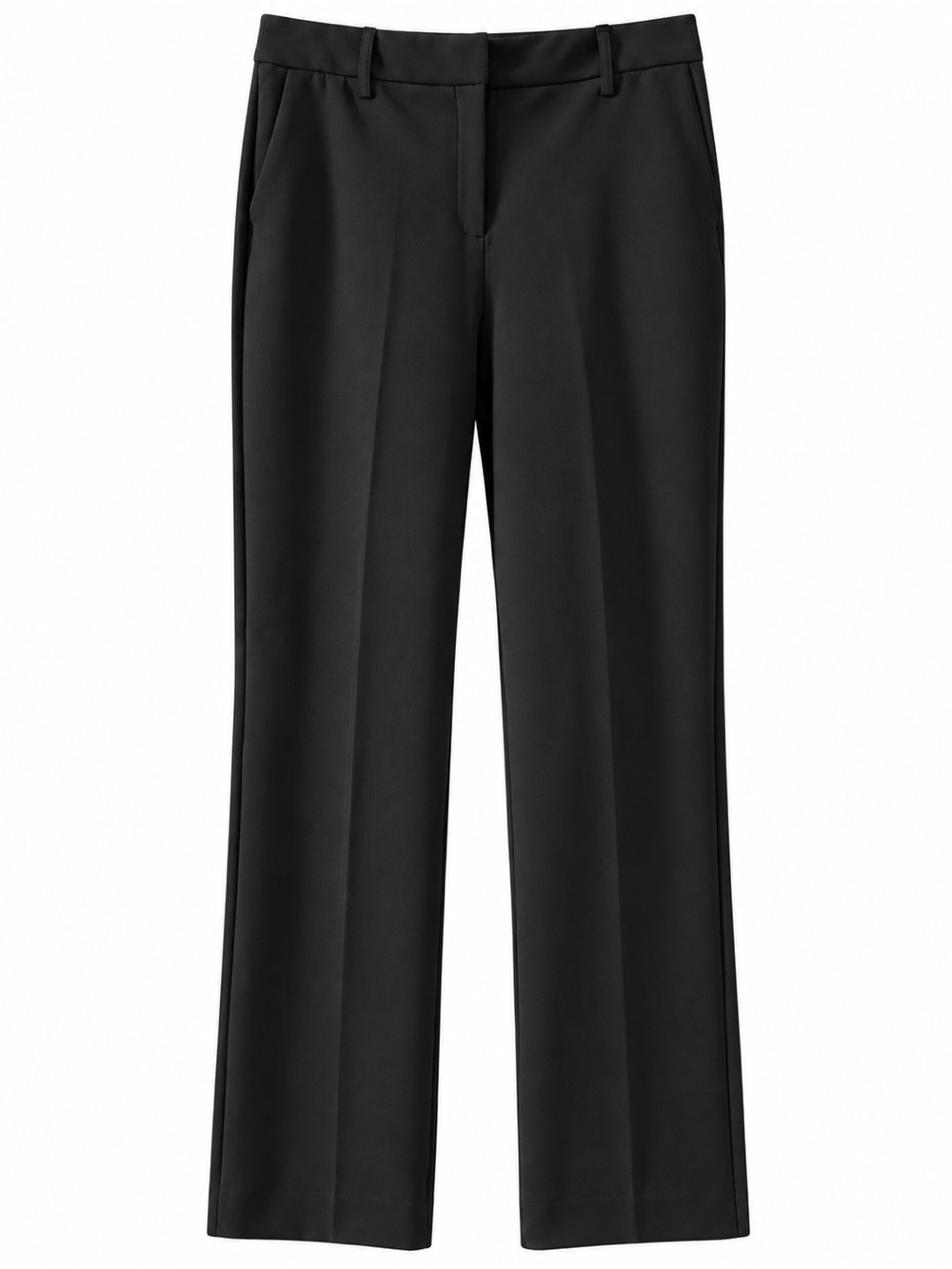 Christian Siriano New York Black Stretch Straight Leg Pants Size 10